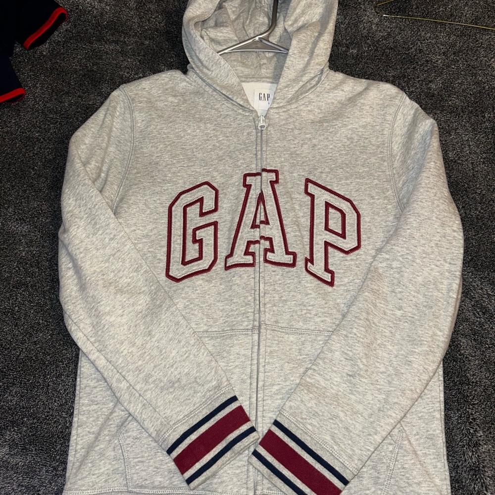 GAP Gray Hoodie with Red Accents